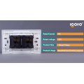 Igoto A1021 Produzido na fábrica padrão americano 118 * 75mm 2 Gang 1 Way Switch 2 Gang 2 Way Switch